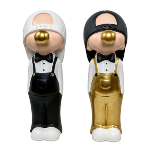Set de 2 – Chic Boys Ballon or et noir