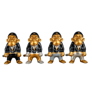 Set de 4 singes majordome