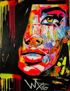 Colorful Face – yellow eye